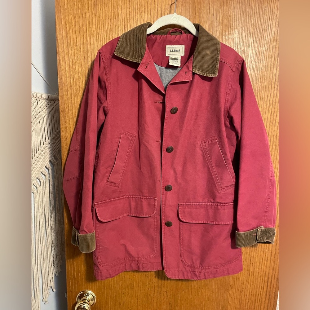 LL Bean Vintage Utility Jacket with Corduroy Collar - Picture 2 of 9